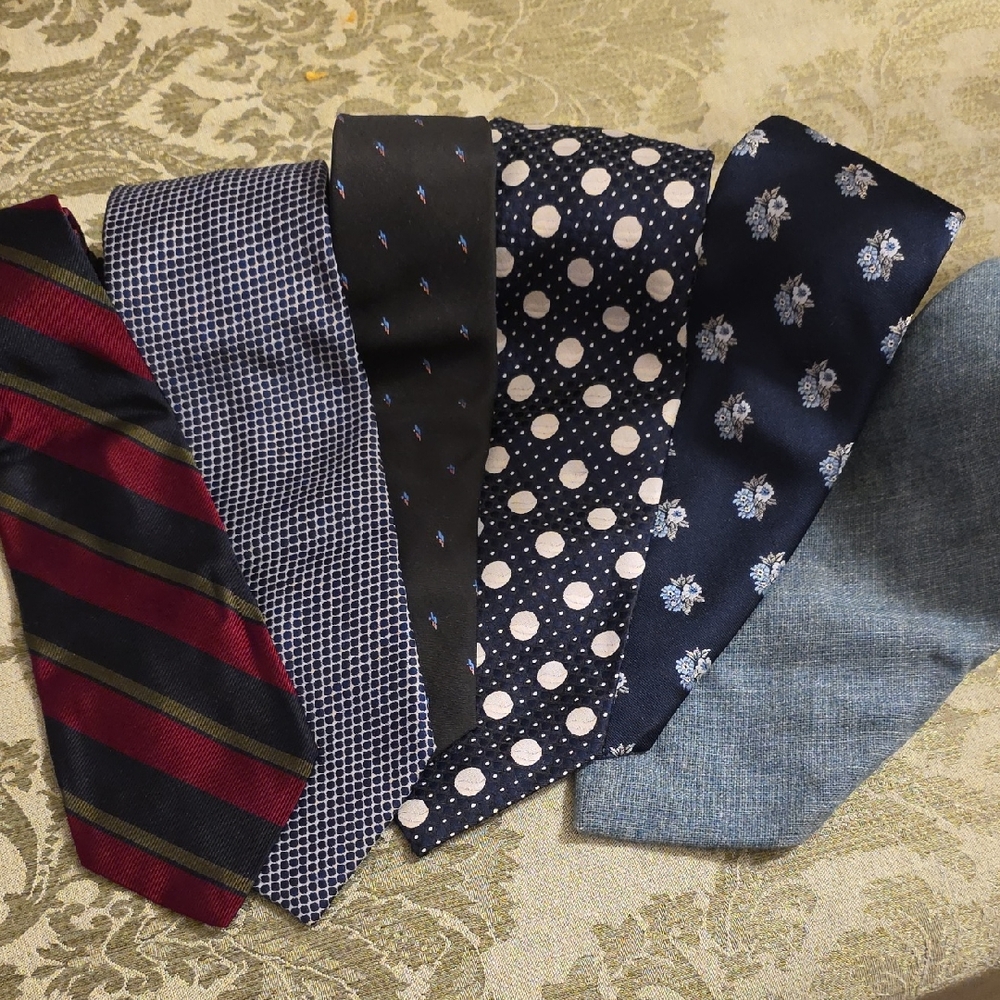 🏝️Lot of 6 Men's Ties for Blue Suits